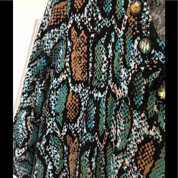 Embellished Snake Print Top - Picture 4 of 5